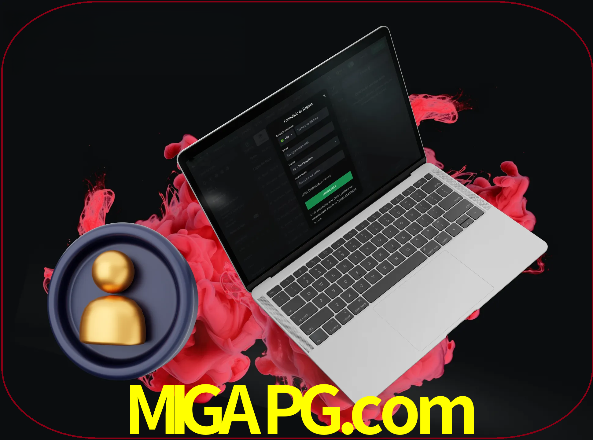 No cabeçalho do site migapg, clique no botão que o levará a um formulário especial onde terá de introduzir as suas informações actuais.
