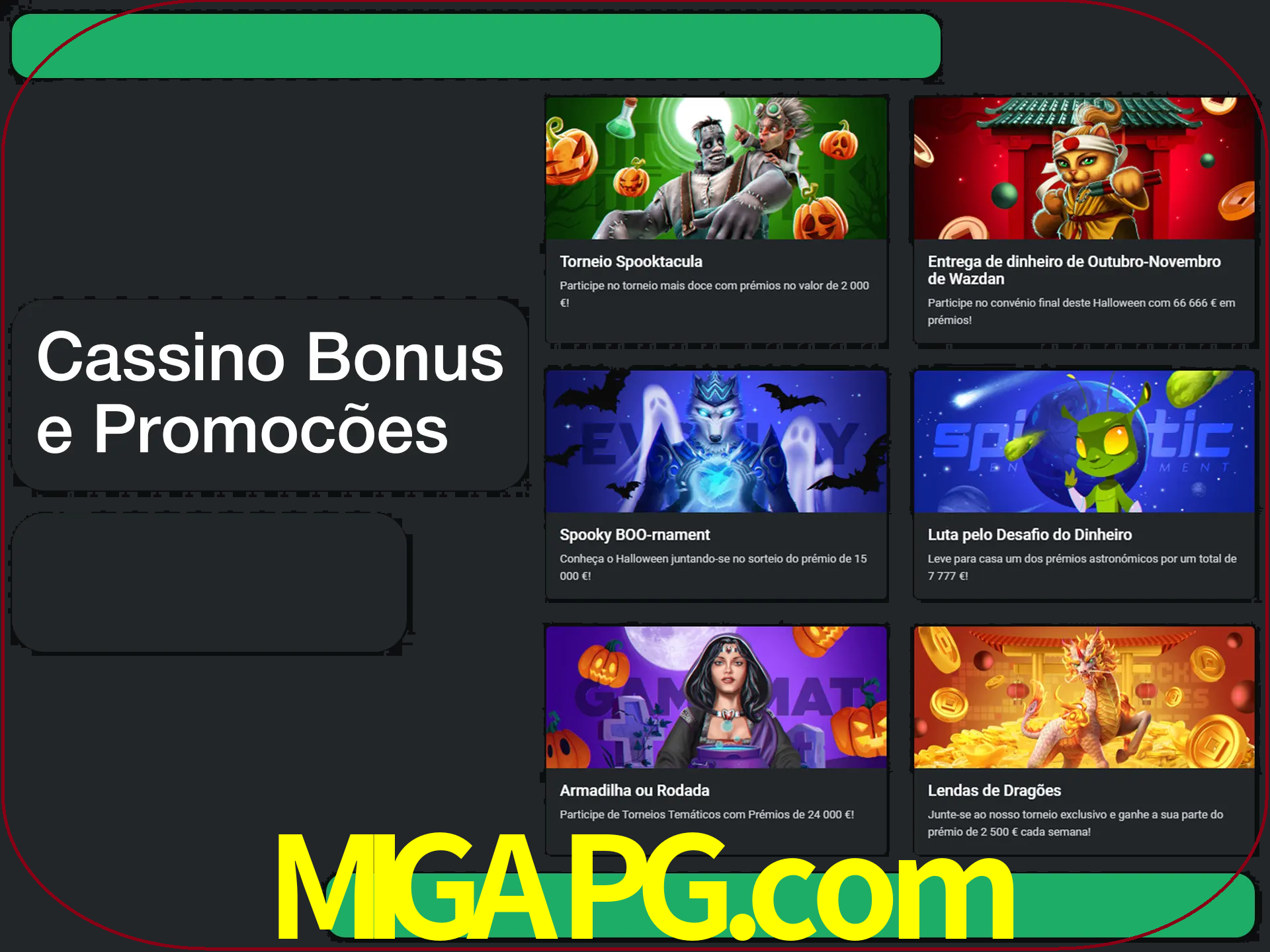 Verifique se há novos bônus de cassino para reivindicar.