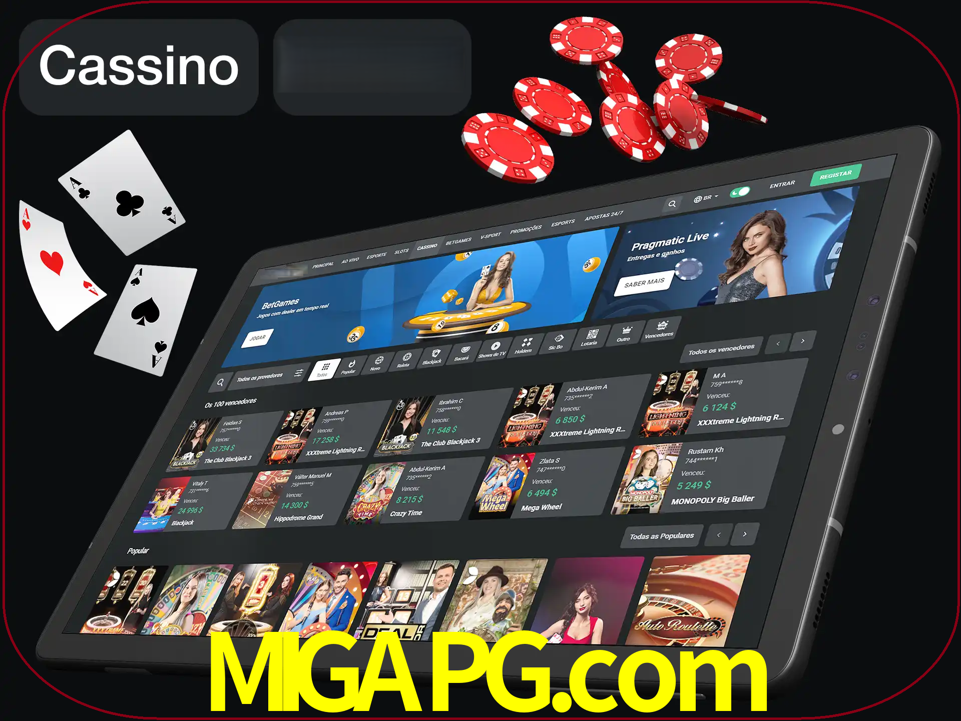 Jogue vários jogos de cassino em nosso cassino.