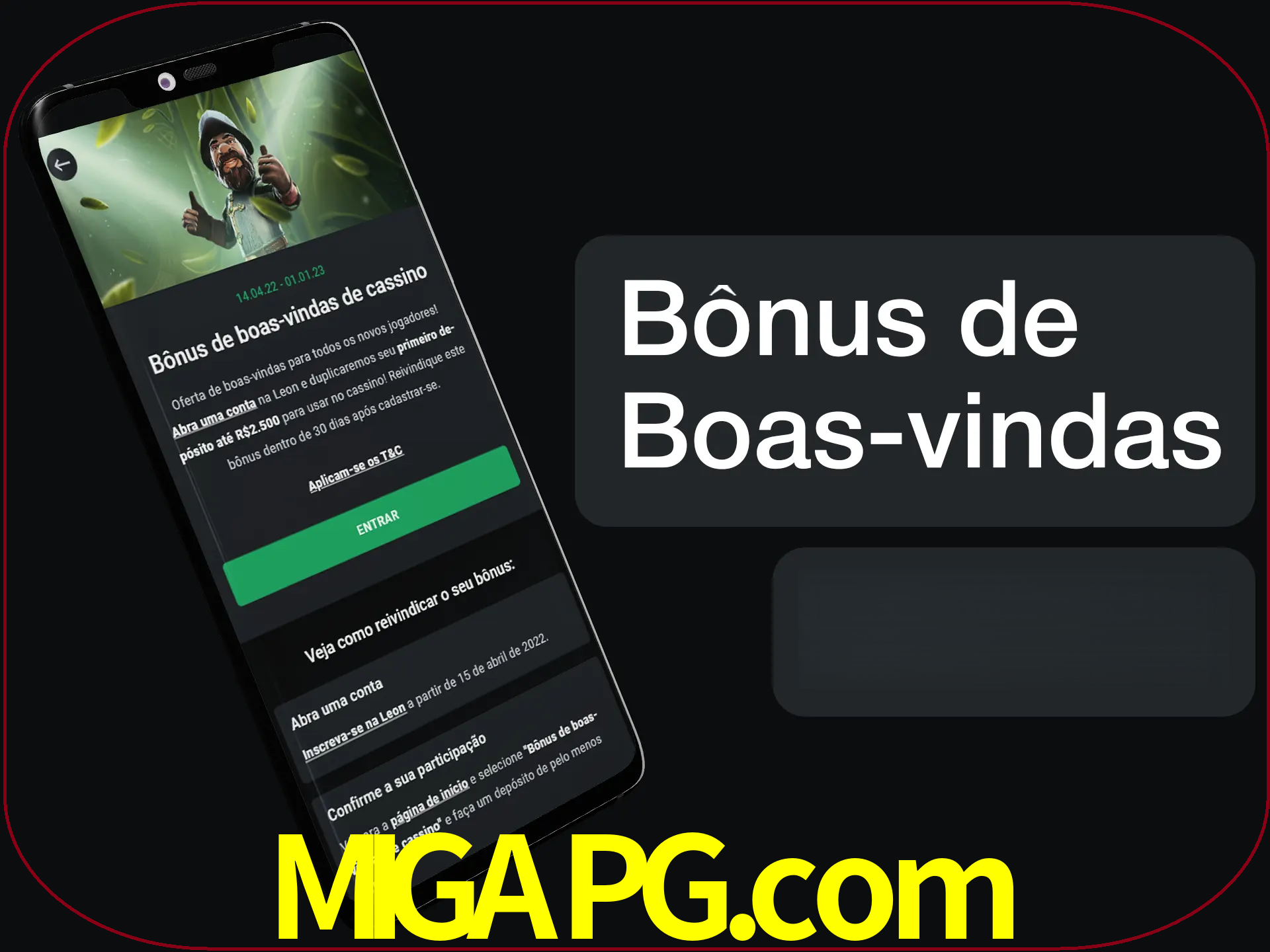 Não se esqueça de usar o bônus de boas-vindas.