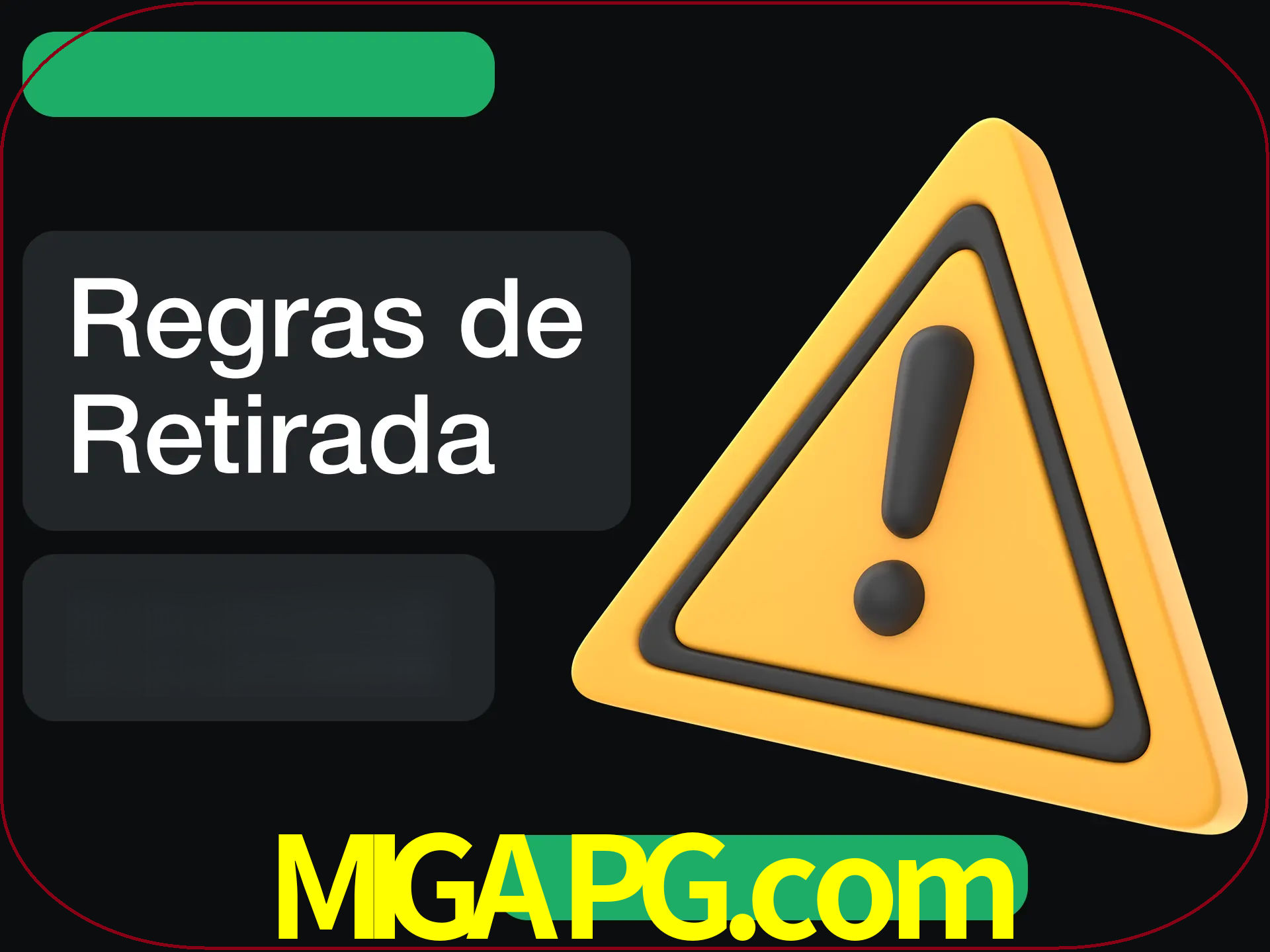 Leia as regras antes de fazer primeiro comdawal.